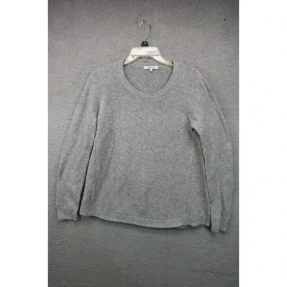 Madewell Women's Gray Split Back Sweater-Size Medium - Picture 1 of 8